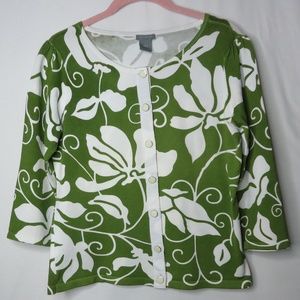Ann Taylor Floral Cardigan Sweater (S)
